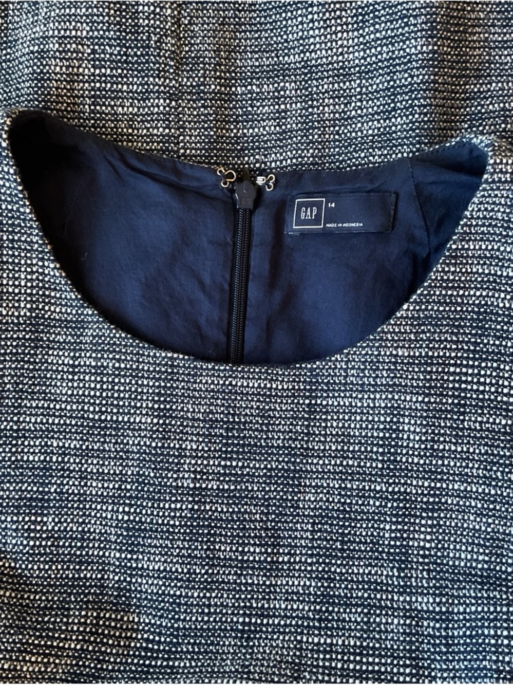 GAP Navy & White Sleeveless Mini Dress - Picture 3 of 4